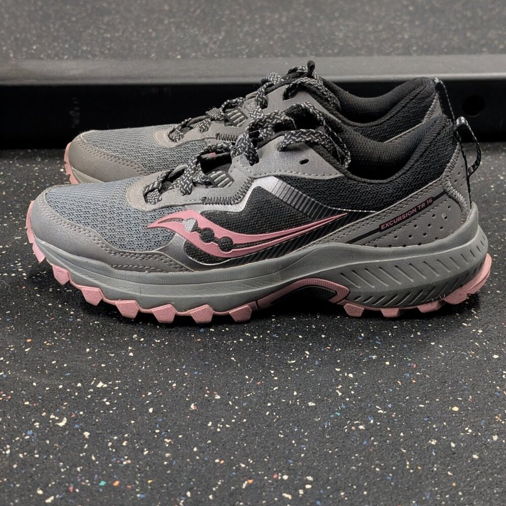 Saucony Excursion TR16 Trail Hiking Shoes - Women's Size 6 Grey Pink - Picture 6 of 9